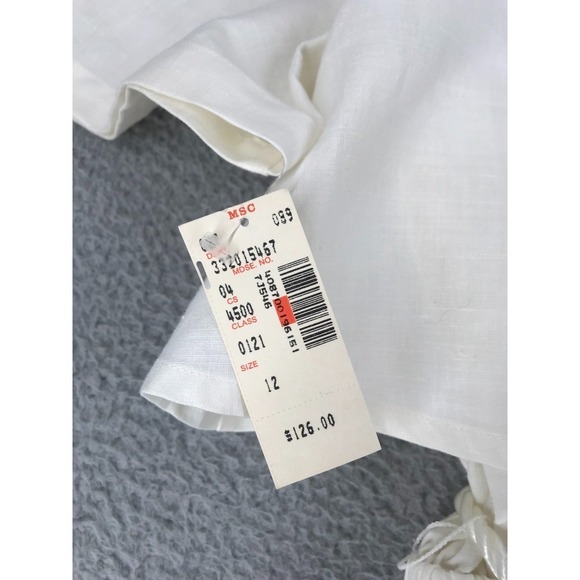 Vintage NWT Vested Romper Size 12 Casual Chic Beachwear Ivory Matching Earrings* - Picture 11 of 13